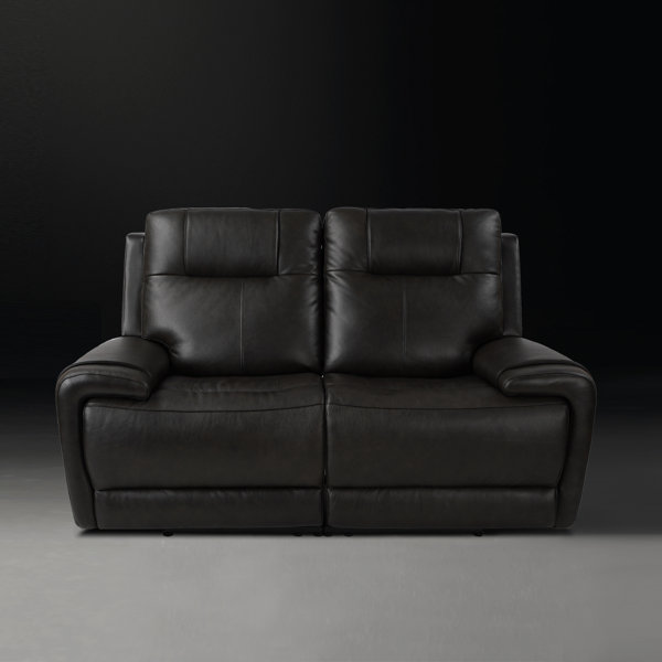Latitude Run® 68.5" Genuine Leather Pillow Top Arm Reclining Loveseat